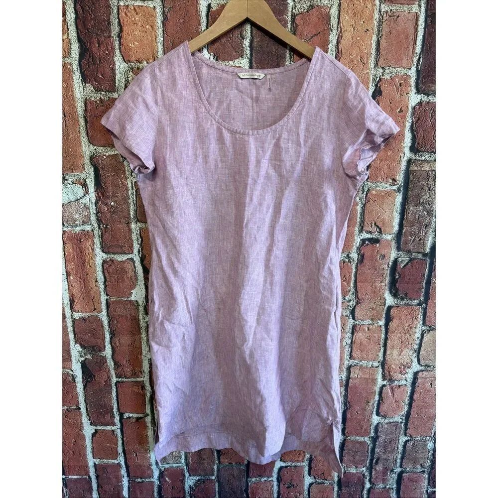 Soft Surroundings 100% Linen Dress Pink Small Womens